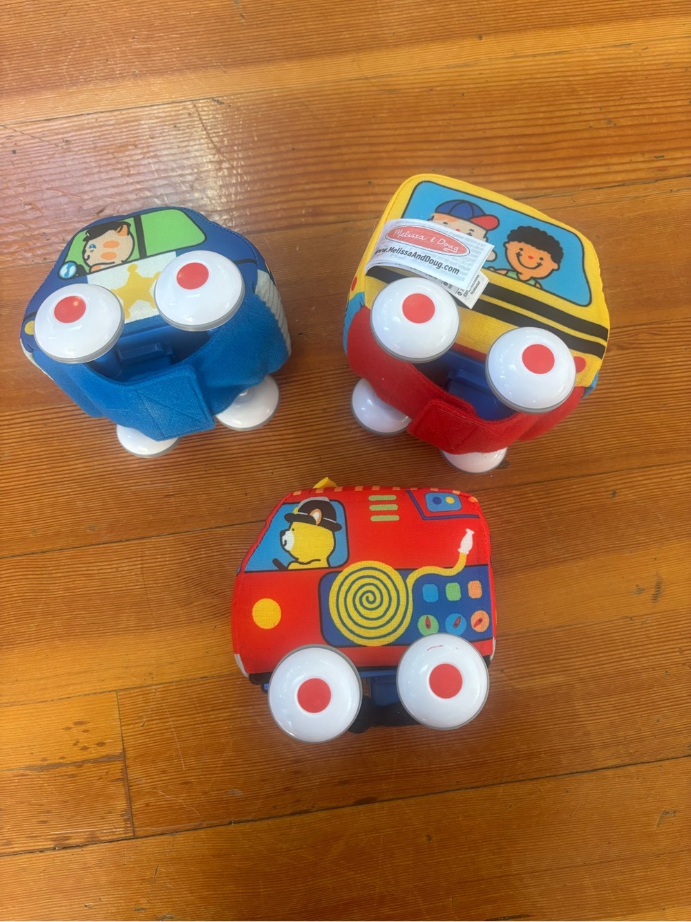Melissa & Doug K's Kids' Pull-Back Vehicle Set - Soft Baby Toy Set